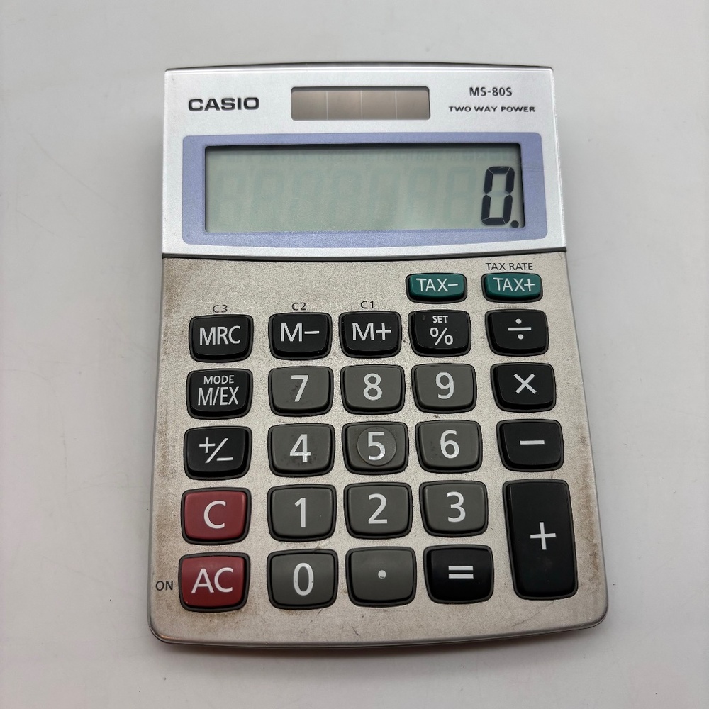 Casio MS-80S Two Way Power Solar Digital Calculator